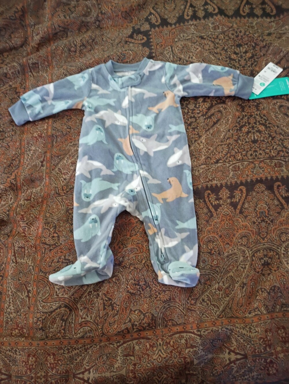 Carters 0-3m Sleep and Play Footie NWT